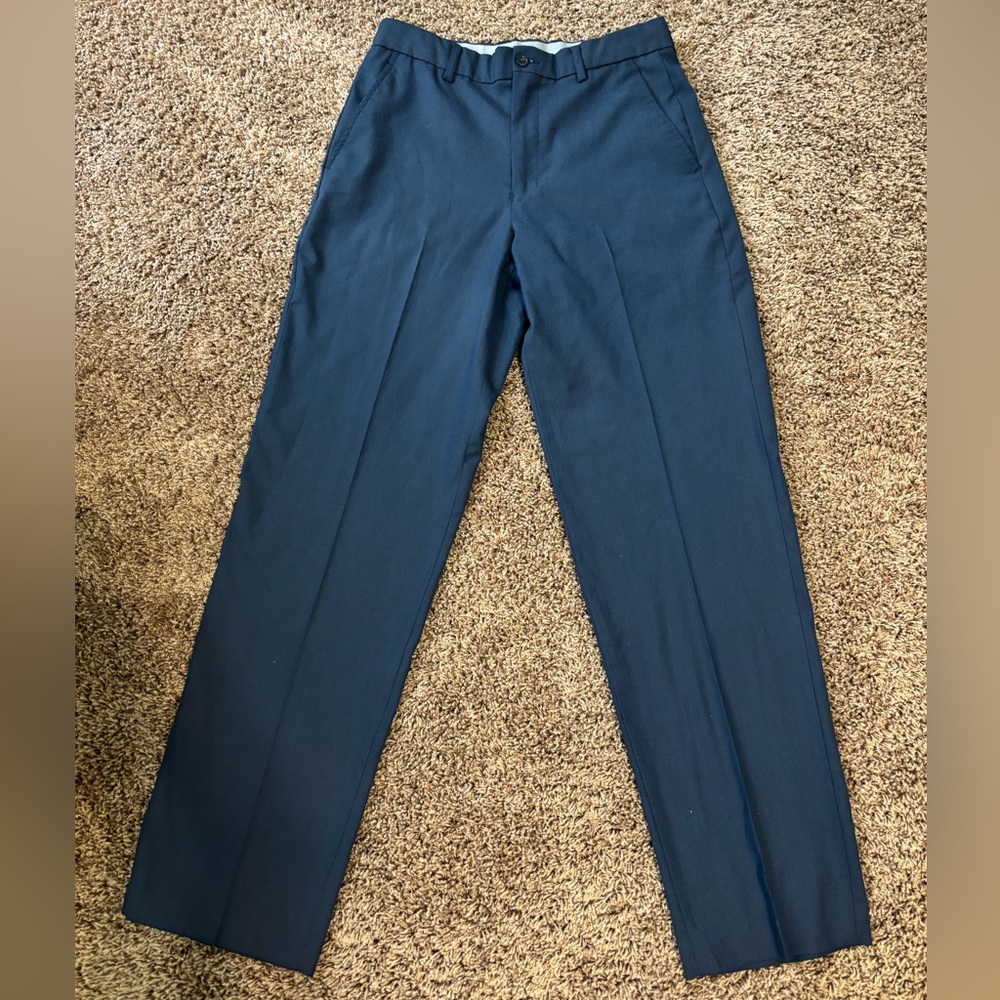 Britches Men’s Flat Front Dress Pants 32x32 Navy Work Business Casual